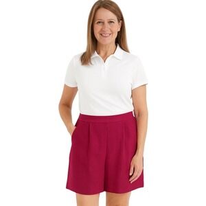 LOFT Pink Pleated Shorts Women's Size S Casual Summer Elastic‎ Waist